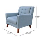 Greenmont Wide Tufted Armchair-Blue