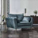 Celestia Fabric Snuggler Armchair-Navy Blue