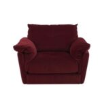 The Slouch Fabric Snuggler Armchairs-Maroon