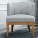 Abbeville Upholstered Accent Chair in Light Grey Color