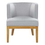 Abbeville Upholstered Accent Chair in Light Grey Color