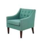 Clopton Upholstered Armchair-Teal-Modern Accent Chair with Armrests-Soft Fabric Upholstery for Maximum Comfort-Stylish Design for Living Room, Bedroom, or Office-Sturdy Wooden Frame-Elegant and Cozy Seating Solution-Perfect for Contemporary Home Décor