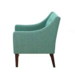 Clopton Upholstered Armchair-Teal-Modern Accent Chair with Armrests-Soft Fabric Upholstery for Maximum Comfort-Stylish Design for Living Room, Bedroom, or Office-Sturdy Wooden Frame-Elegant and Cozy Seating Solution-Perfect for Contemporary Home Décor