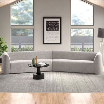 Thataway Angled Symmetrical Sectional Sofa-Grey