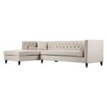 Pangea Home Malcolm Sectional Sofa-Beige