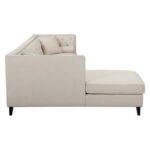 Pangea Home Malcolm Sectional Sofa-Beige