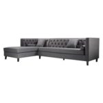 Pangea Home Malcolm Sectional Sofa-Grey