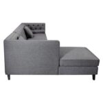 Pangea Home Malcolm Sectional Sofa-Grey