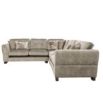 Ariana Large Fabric Classic Back Corner Sofa-Beige
