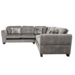 Ariana Large Fabric Classic Back Corner Sofa-Grey