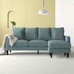 Skye Wide Reversible Sofa and Chaise-Teal-Spacious Upholstered Sectional Sofa-Reversible Chaise Design for Flexible Layout-Comfortable Seating with Plush Cushions-Modern Sofa for Living Room or Lounge-Durable Frame Construction