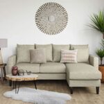 Skye Wide Reversible Sofa and Chaise-Beige-Spacious Upholstered Sectional Sofa-Reversible Chaise Design for Flexible Layout-Comfortable Seating with Plush Cushions-Modern Sofa for Living Room or Lounge-Durable Frame Construction