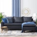 Reversible Fabric Corner Sofa-Charcoal-Modern L-Shaped Sectional Sofa-Upholstered Corner Sofa with Reversible Chaise-Soft Fabric Finish for Comfortable Seating-Space-Saving Design for Living Room-Durable Frame Construction