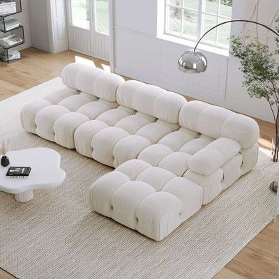 Delsea Modular Sectional Sofa-White-Modern Upholstered Modular Sofa-Customizable Configuration for Flexible Seating-Comfortable Cushioned Design-Durable Frame for Long-Lasting Use-Stylish and Contemporary Look - Image 2