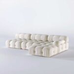 Delsea Modular Sectional Sofa-White-Modern Upholstered Modular Sofa-Customizable Configuration for Flexible Seating-Comfortable Cushioned Design-Durable Frame for Long-Lasting Use-Stylish and Contemporary Look