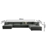 Eliza Fabric Sectional Sofa-Charcoal - Modern L-Shaped Upholstered Couch for Living Room - Reversible Chaise Lounge - Comfortable & Spacious Seating - Sturdy Wooden Frame - Soft Fabric Finish - Ideal for Homes & Apartments