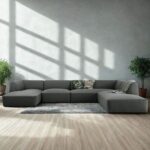 Eliza Fabric Sectional Sofa-Charcoal - Modern L-Shaped Upholstered Couch for Living Room - Reversible Chaise Lounge - Comfortable & Spacious Seating - Sturdy Wooden Frame - Soft Fabric Finish - Ideal for Homes & Apartments