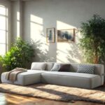 Aira Modern L-Shaped Sectional Sofa-Beige - Upholstered Corner Sofa for Living Room - Spacious & Comfortable Seating - Sleek Contemporary Design - Sturdy Wooden Frame - Soft Fabric Finish - Ideal for Homes & Apartments