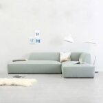Eliza L-Shaped Fabric Sectional Sofa Teal-Modern Upholstered Corner Sofa-Spacious L-Shaped Design for Living Room-Soft Fabric Upholstery with Plush Cushions-Durable Frame Construction