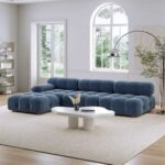 Delsea Modular Sectional Sofa-Blue-Modern Upholstered Modular Sofa-Customizable Configuration for Flexible Seating-Comfortable Cushioned Design-Durable Frame for Long-Lasting Use-Stylish and Contemporary Look