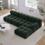 Delsea Modular Sectional Sofa-Green-Modern Upholstered Modular Sofa-Customizable Configuration for Flexible Seating-Comfortable Cushioned Design-Durable Frame for Long-Lasting Use-Stylish and Contemporary Look