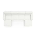 Restore 6-Piece Sectional Sofa-White-Modern Modular Sofa Set-Spacious Upholstered Sectional with Plush Cushions-Customizable 6-Piece Design for Flexible Seating-Durable Frame Construction-Comfortable and Stylish for Living Room or Lounge