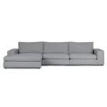 Nova Modular Sectional Sofa-Grey-Modern Upholstered Modular Sofa-Customizable Sectional Design for Flexible Layouts-Plush Cushions for Superior Comfort-Durable Frame Construction-Sleek Contemporary Style