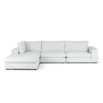Nova Modular Sectional Sofa-White-Modern Upholstered Modular Sofa-Customizable Sectional Design for Flexible Layouts-Plush Cushions for Superior Comfort-Durable Frame Construction-Sleek Contemporary Style