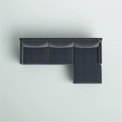 Taliah Sectional Sofa with Chaise in Dusty Blue - Image 2