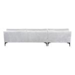 Taliah Sectional Sofa with Chaise in Light Grey