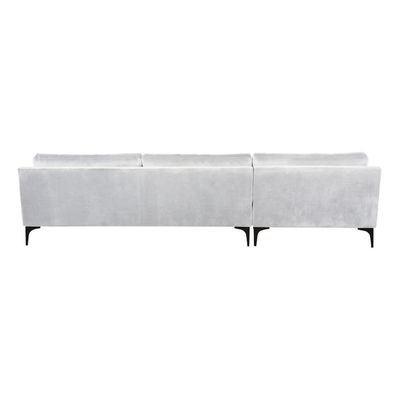 Taliah Sectional Sofa with Chaise in Light Grey - Image 5