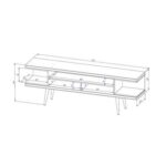Michaelson TV Stand for TVs up to 65 Inch-White & Brown-Modern Entertainment Console-Stylish Media Unit with Open Shelves & Storage-Durable Design for Living Room or TV Area-Supports Flat-Screen TVs up to 65 Inches-Contemporary Finish