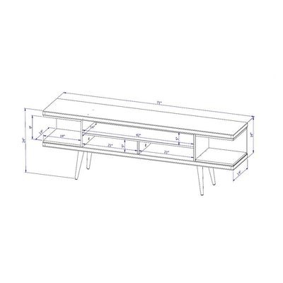 Michaelson TV Stand for TVs up to 65 Inch-White & Brown-Modern Entertainment Console-Stylish Media Unit with Open Shelves & Storage-Durable Design for Living Room or TV Area-Supports Flat-Screen TVs up to 65 Inches-Contemporary Finish - Image 4