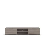 Ansel TV Stand for TVs up to 78 Inch-Grey-Modern Entertainment Console-Spacious Media Unit with Open Shelves and Cabinets-Sturdy Design for Flat-Screen TVs up to 78 Inches-Sleek Contemporary Finish-Ideal for Living Room or Media Room