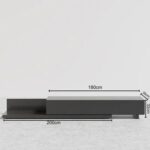 Nordic Extendable TV Stand & Media Console with 3 Drawers – 80-Inch Black Entertainment Unit - Modern Adjustable TV Cabinet for Up to 85-Inch TVs - Sleek Design with Ample Storage - Sturdy Wooden Construction - Ideal for Contemporary Living Rooms