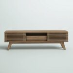 Thread Engineered Wood TV Stand with Storage Doors up to 55 inch-Brown