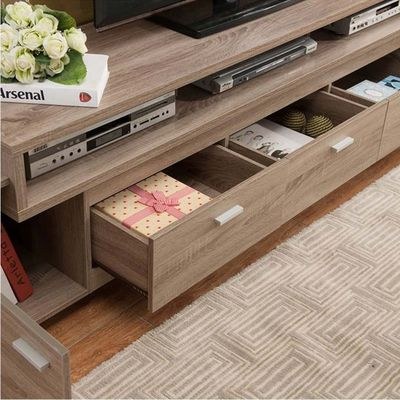 Goliath Multi Drawer Media TV Stand in Oak Color - Image 4