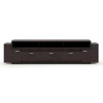 Goliath Multi Drawer Media TV Stand in Black Color