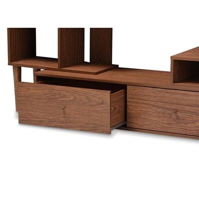 Winchester Mid-Century Modern TV Stand-Brown - Image 4