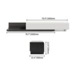 Kayla Rectangle Wood Extendable TV Stand-Black & White-Modern Adjustable Entertainment Console-Stylish Two-Tone Design with Oak and White Finish-Extendable Length for Versatile TV Sizes-Durable Construction with Storage Cabinets and Open Shelves