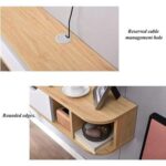 Amazon Wall-Mounted Media Console-Oak & White-Modern Floating Entertainment Unit-Space-Saving Wall-Mounted TV Stand-Sleek Design with Storage Shelves-Durable Construction for Living Room or Media Room-Stylish and Functional Media Storage Solution