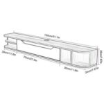 Amazon Wall-Mounted Media Console-Oak & White-Modern Floating Entertainment Unit-Space-Saving Wall-Mounted TV Stand-Sleek Design with Storage Shelves-Durable Construction for Living Room or Media Room-Stylish and Functional Media Storage Solution