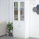Carre 1123 White Full Height Bookshelf