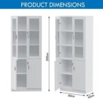 Carre 1123 White Full Height Bookshelf