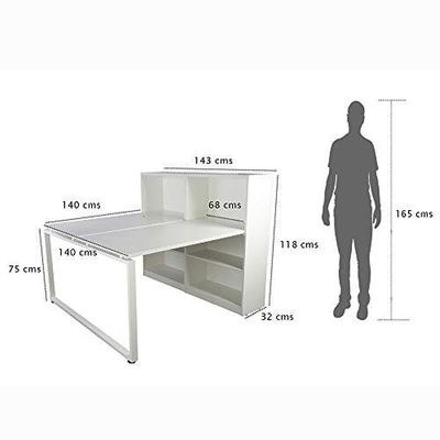Projekt Modern Link 140cms 2 Workstation - Image 4