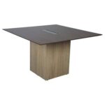 Projekt 7 Rec 120 Square Modular Conference Table Walnut