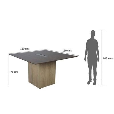Projekt 7 Rec 120 Square Modular Conference Table Walnut - Image 4