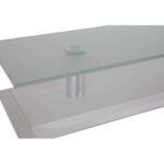Modern Executive Reception Desk, Office Reception Desk with Glass top and Lockable Drawers - 140cm - White