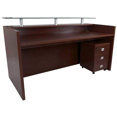 Harrera R06-18 Modern Reception Desk Apple Cherry