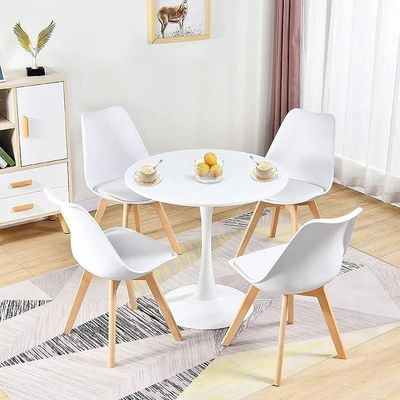 Projekt Round Conference Table White 100cm - Image 5